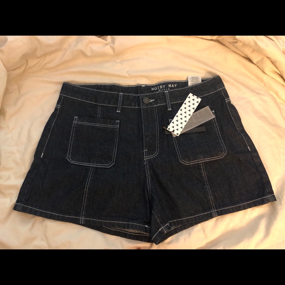 NWT XL Noisy May ModCloth Dark Blue Denim Shorts